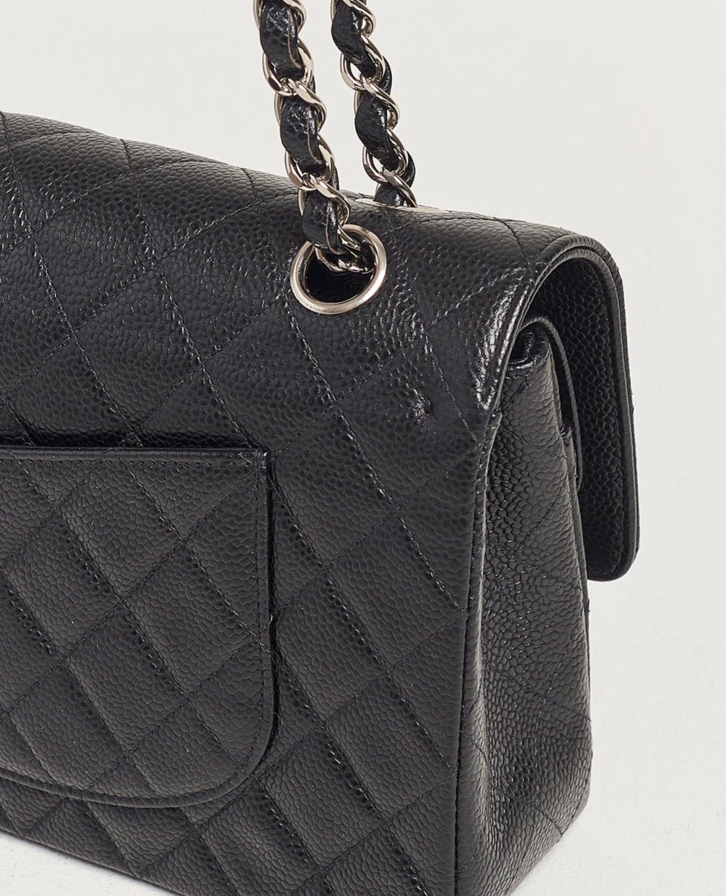 coco medium classic double flap silver hardware_1