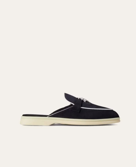 loro piana babouche charms walk loafers navy blue_1