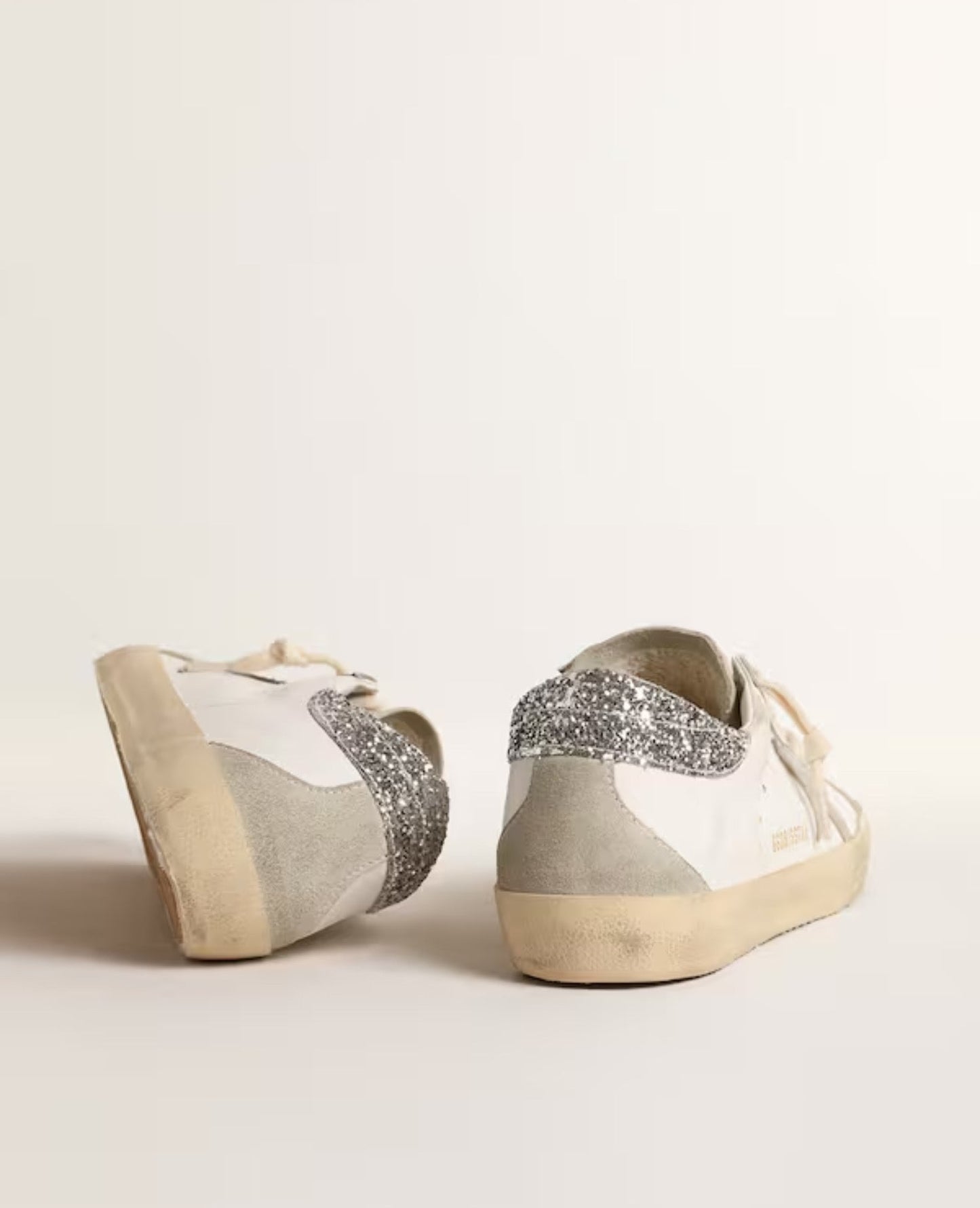 golden goose women's super-star with gold glitter star and ice-gray suede inserts_1