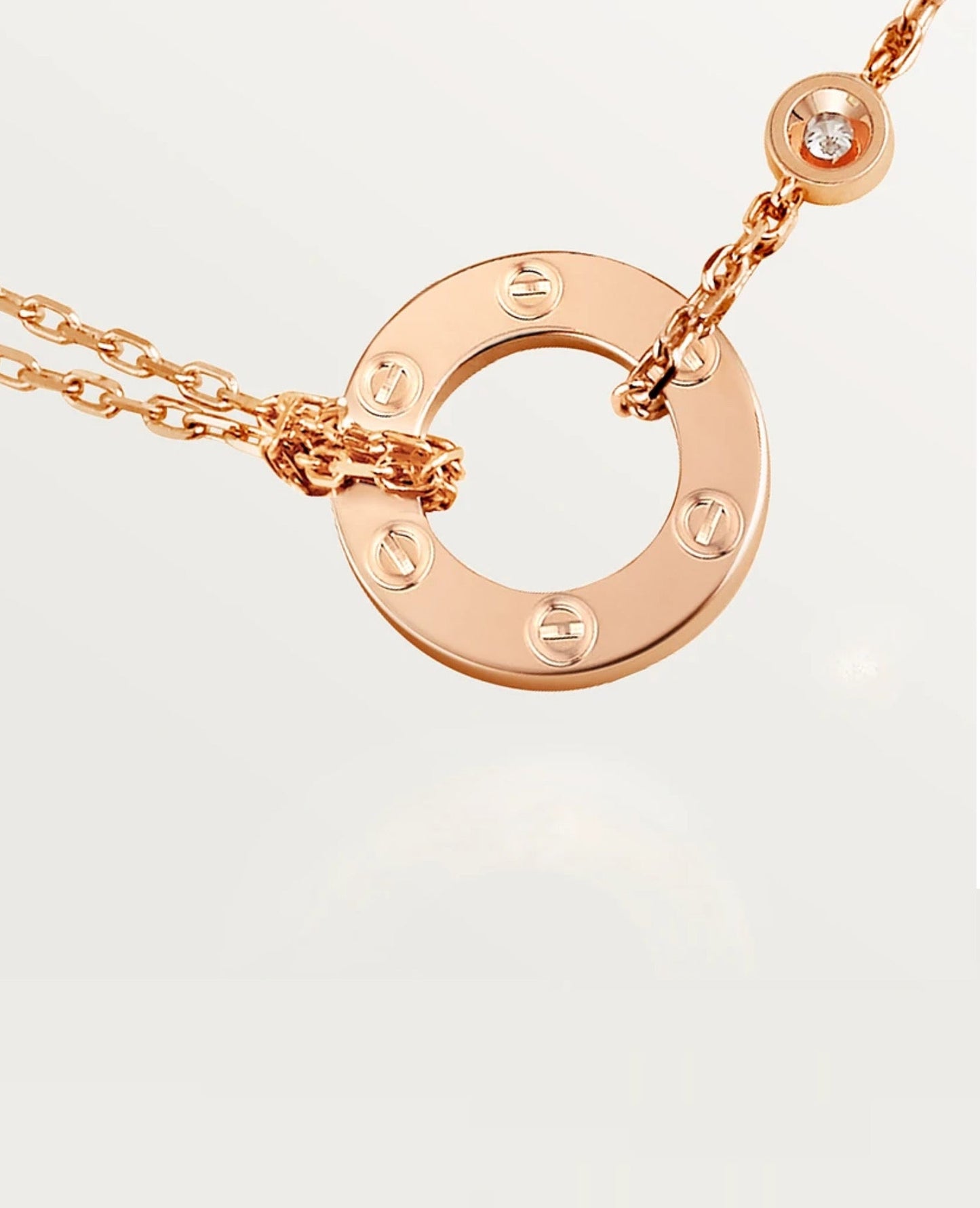 cartier love necklace rose gold_1