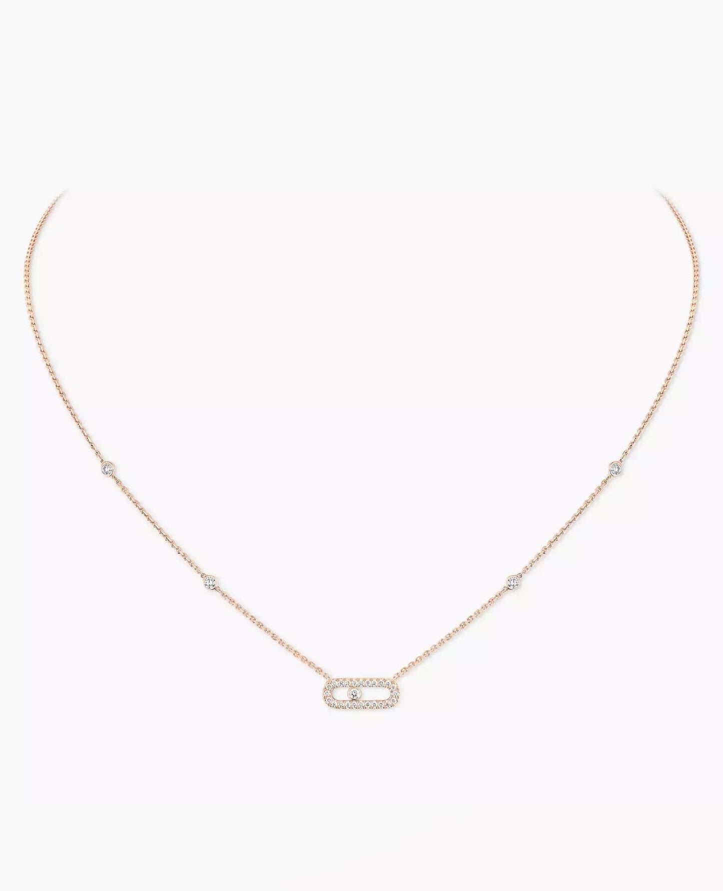 messika move uno pavé rose gold necklace_1