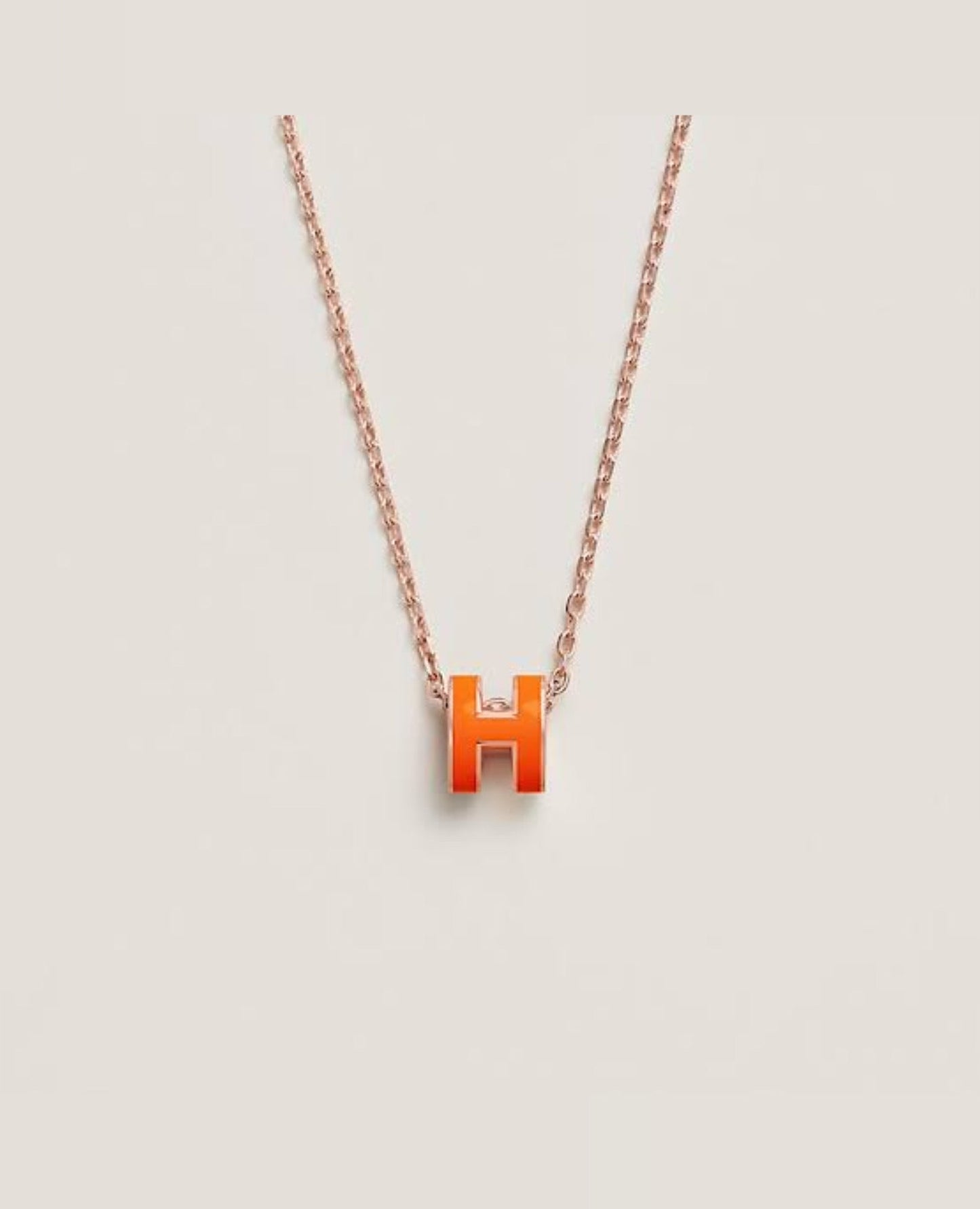 hermès mini h pop pendant rose gold_1