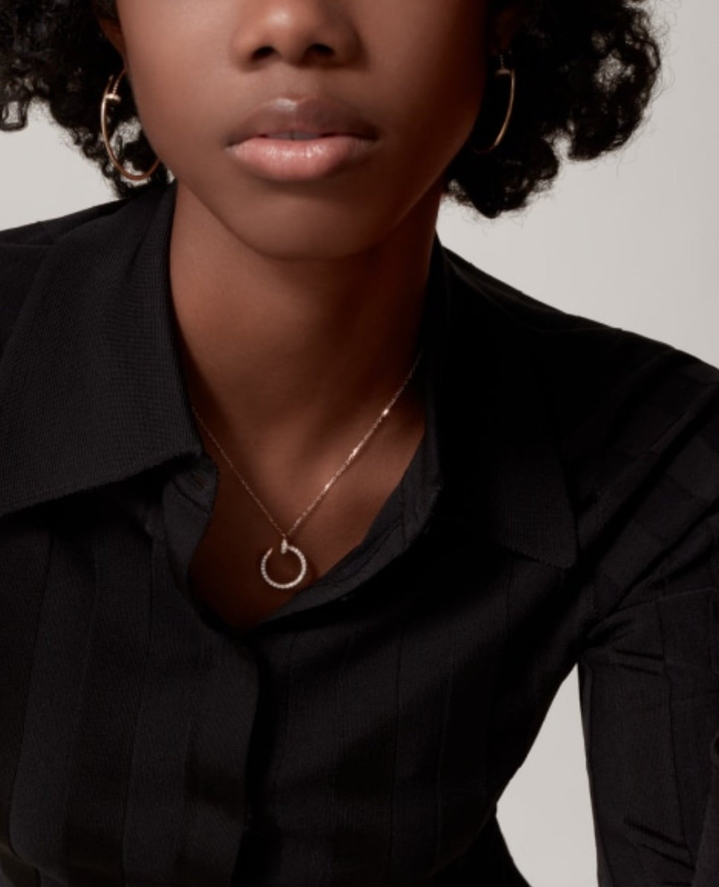 cartier juste yellow gold un clou necklace, diamonds_1