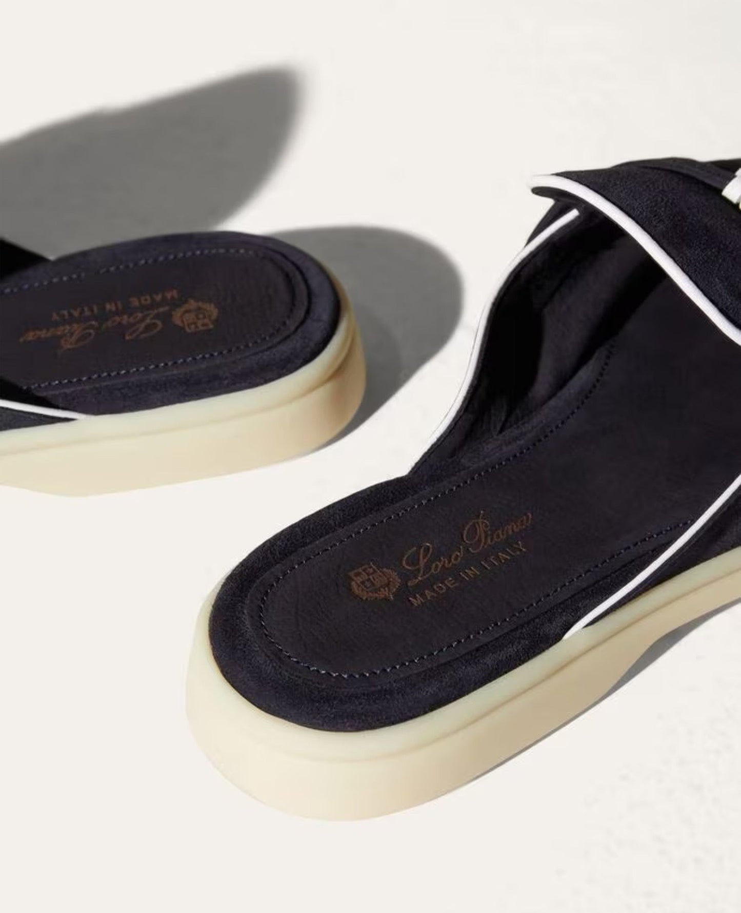 loro piana babouche charms walk loafers navy blue_1