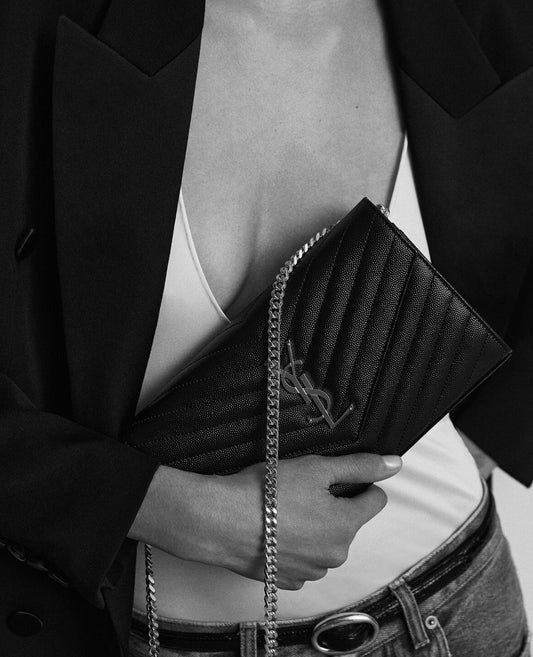 saint laurent cassandre matelassé chain wallet_1