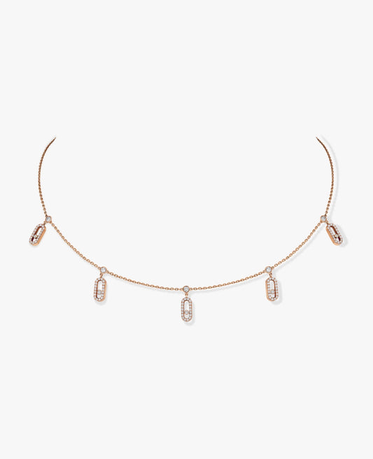 messika move uno pavé drop rose gold necklace_1