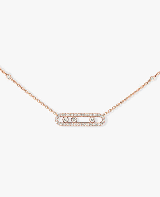 messika baby move pavé rose gold necklace_1