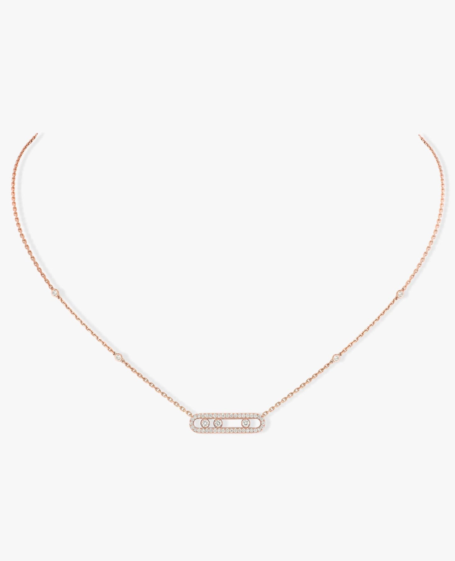 messika baby move pavé rose gold necklace_1
