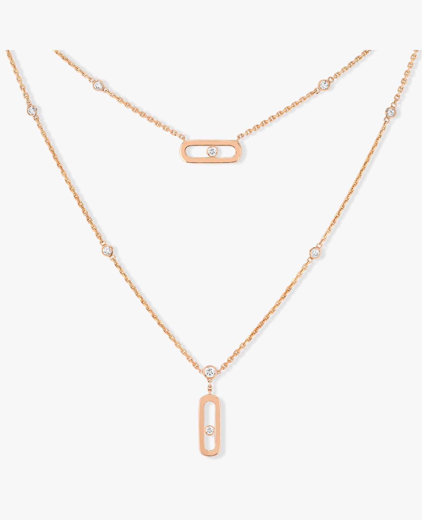 messika move uno 2 rows rose gold necklace_1