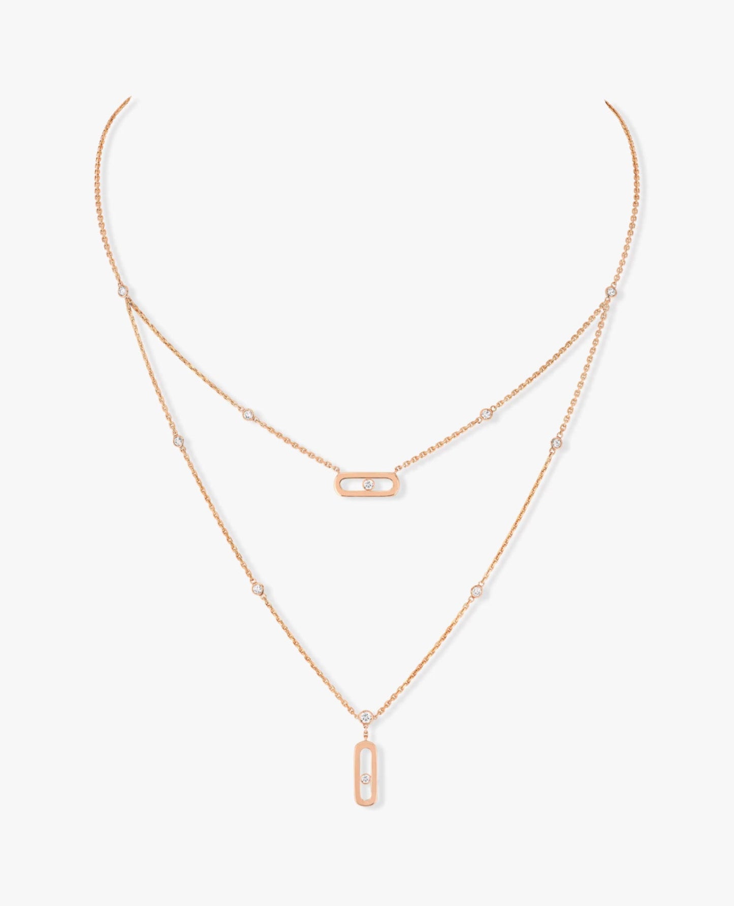 messika move uno 2 rows rose gold necklace_1