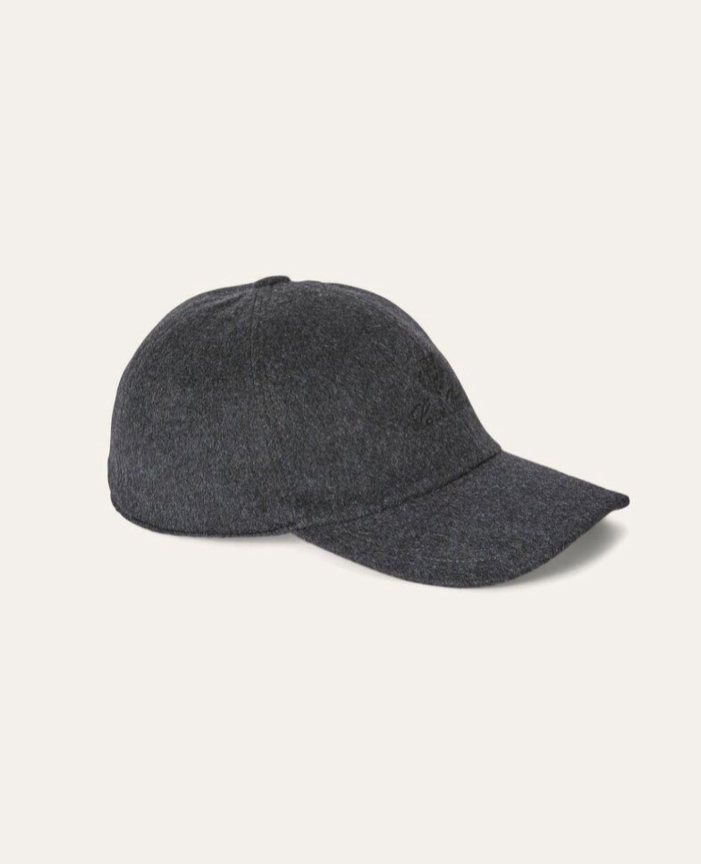 loro piana baseball cap cashmere grey/black melange_1