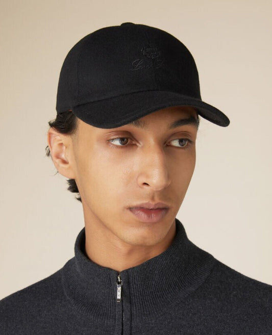 loro piana baseball cap cashmere black_1