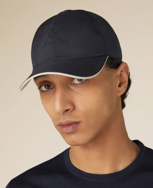 loro piana baseball cap navy blue_1