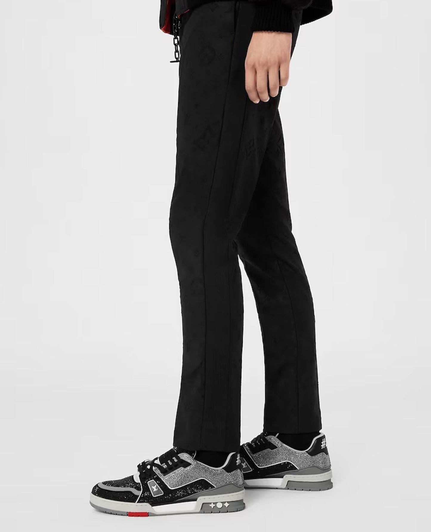 louis vuitton trainer sneaker black_1