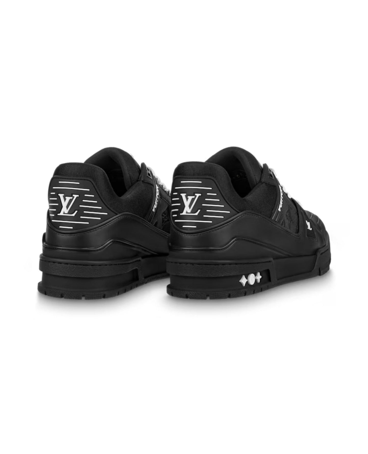 louis vuitton trainer sneaker ‘black embossed’_1